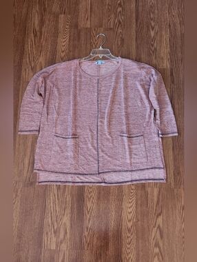 She + Sky Dusty Rose Knit Tunic Top